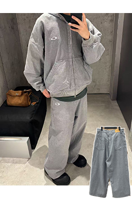 バレンシアガコピー 刺繍入りワイドレッグパンツ