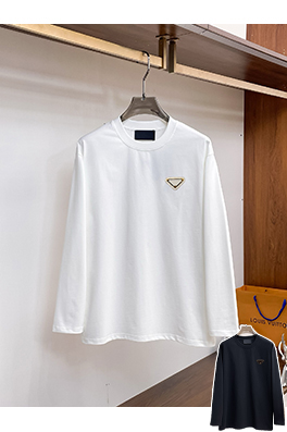 プラダ ファッショナブルなカジュアルベースレイヤー長袖シャツ