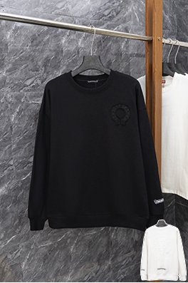 クロムハーツコピー バーンアウト刺繍クルーネックスウェットシャツ