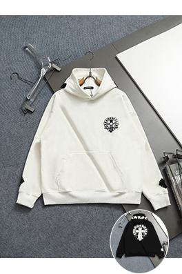 クロムハーツ クラシックなヘビーデューティーウォッシュデニム刺繍ロゴパーカー