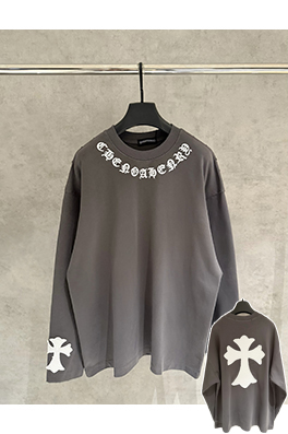 クロムハーツ 新作アップリケ刺繍ロングスリーブスウェットシャツ