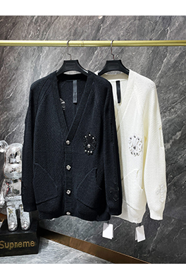 クロムハーツスーパーコピー 刺繍入りのダメージルーズ韓国風セーター