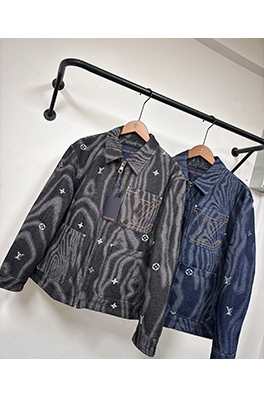 ルイヴィトン 新作ベースボールジャカードデニムダウンジャケット