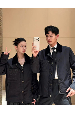 ルイヴィトン 胸ポケット付き刺繍コットンジャケット