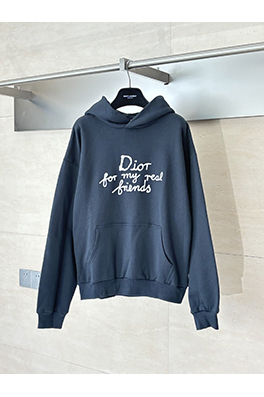 ディオールコピー ネイビーブルーのシグネチャー刺繍パーカー