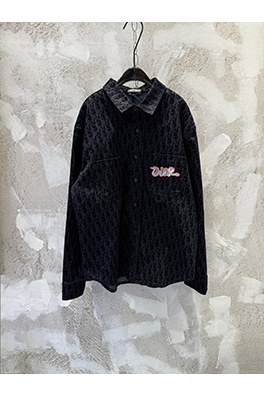 DIOR X KAWS 限定蛇年刺繍りフロックバーンアウトモノグラムプリントシャツ