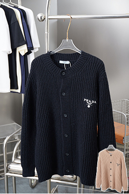 プラダコピー 新しい刺繍ニットカーディガンセーター