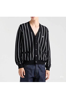 プラダ 刺繍ニットカーディガンセーター