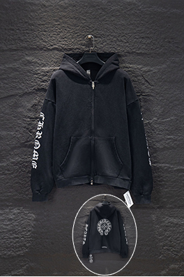 クロムハーツコピー 新しいダメージのダブルジッパージャケット