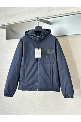 モンクレール 新しい青いフード付きダウンジャケット