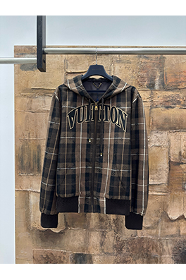 ルイヴィトンスーパーコピー チェック柄フード付きジャケット