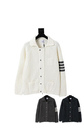 トムブラウンコピー 厚のウールニットカーディガンー