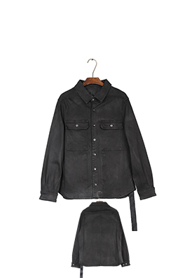 リックオウエンススーパーコピー ウォッシュをしたスモーキーグレーのジャケット