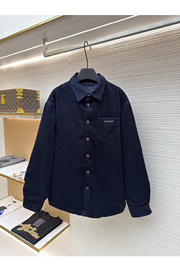 プラダ ポケットトライアングルコーデュロイコットンジャケット