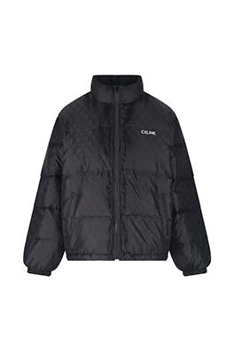 セリーヌ ダークパターンのオールオーバープリントダウンジャケット