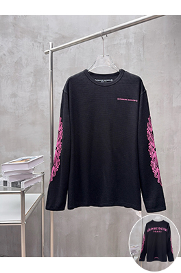 クロムハーツスーパーコピー USA 限定ブラック＆ピンクのワッフル長袖シャツ