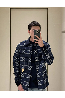 ルイヴィトン チェック柄フランネルシャツ