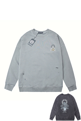 クロムハーツ クロスプリントレタークルーネックスウェットシャツ