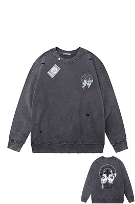 クロムハーツ 新作クロスプリントフロックレタークルーネックスウェットシャツ