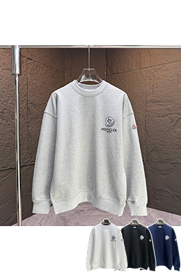モンクレール スタイリッシュなレターロゴパッチシリコンクルーネックスウェットシャツ