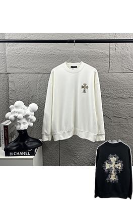 クロムハーツ 馬蹄十字架サンスクリットアップリケサンスクリットアップリケラインストーンスウェットシャツ