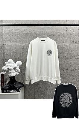 クロムハーツ 馬蹄十字架サンスクリットパールラインストーンクルーネックスウェットシャツ