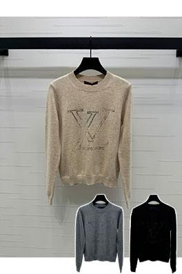 ルイヴィトン 最新のスパンコール付きプルオーバー長袖セーター