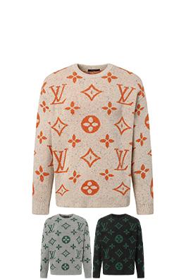 ルイヴィトン ロゴジャカード長袖セーター