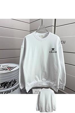 セリーヌ 新しいプリントロゴクルーネックスウェットシャツ