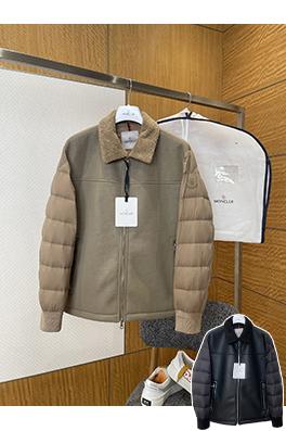 モンクレール パッチワークラムウールカラーダウンジャケット