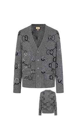 グッチ　メンズカーディガン グッチ ダブルGグラデーションオールオーバープリントニット