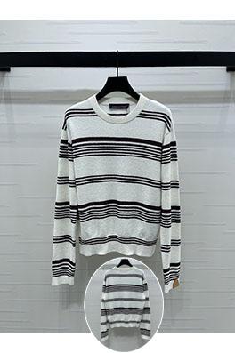 ルイヴィトン 公式サイト同期クルーネックストライプニットセーター