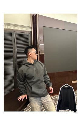  フェンディスーパーコピーミニFFロゴ グレー オーバーフィット パーカー