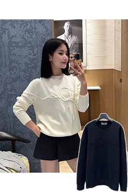 ディオール ケーブル編みのレタードセーター