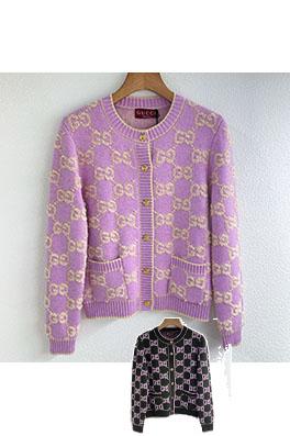 グッチコピー 新作ラウンドネックジャカードニットカーディガン