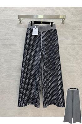 ディオール Oblique モノグラムジャカードダブルニットストレートレッグパンツ