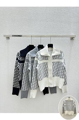 ディオール モノグラム両面カラーニット長袖カーディガン