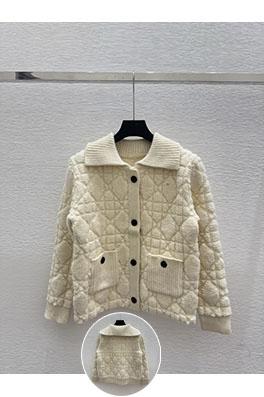ディオール バックレターカラーニット長袖カーディガン
