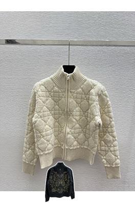 ディオール 金糸の蝶と花の刺繍がされたカシミアニットカーディガン