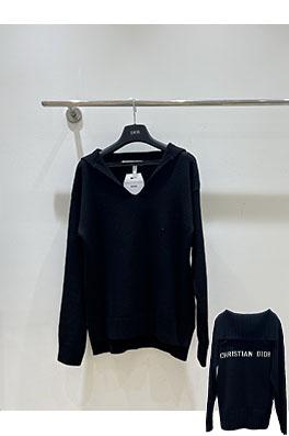 ディオールスーパーコピー 小さめのVネックセーラーカラーニットセーター