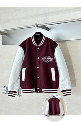 ルイヴィトン シグネチャーレター刺繍パッチワークベースボールジャケット