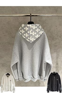 クロムハーツ 新しいジップアップフード付きスウェットシャツジャケット