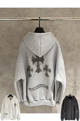 クロムハーツスーパーコピー フード付きジップアップスウェットシャツ