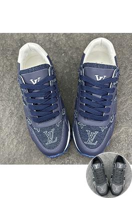 ルイヴィトンスーパーコピー Damier チェック柄牛革のレトロメンズスニーカー