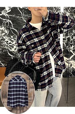 セリーヌコピー チェック柄の長袖シャツ