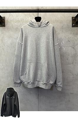 ディオール Christian Dior Couture 無地のロゴレタープリントのダメージパーカー