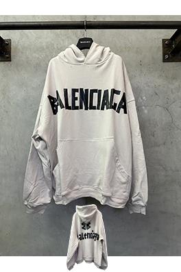 バレンシアガ Balenc1aga テーププリントのフード付きスウェットシャツ