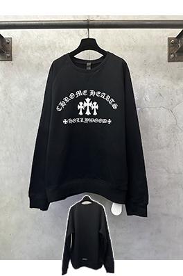 クロムハーツスーパーコピー クロス刺繍クルーネックスウェットシャツ