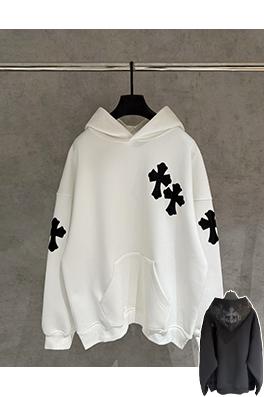 クロムハーツ クロス柄フード付きスウェットシャツ