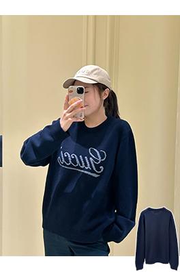 グッチ インターシャニットウールクルーネックセーター